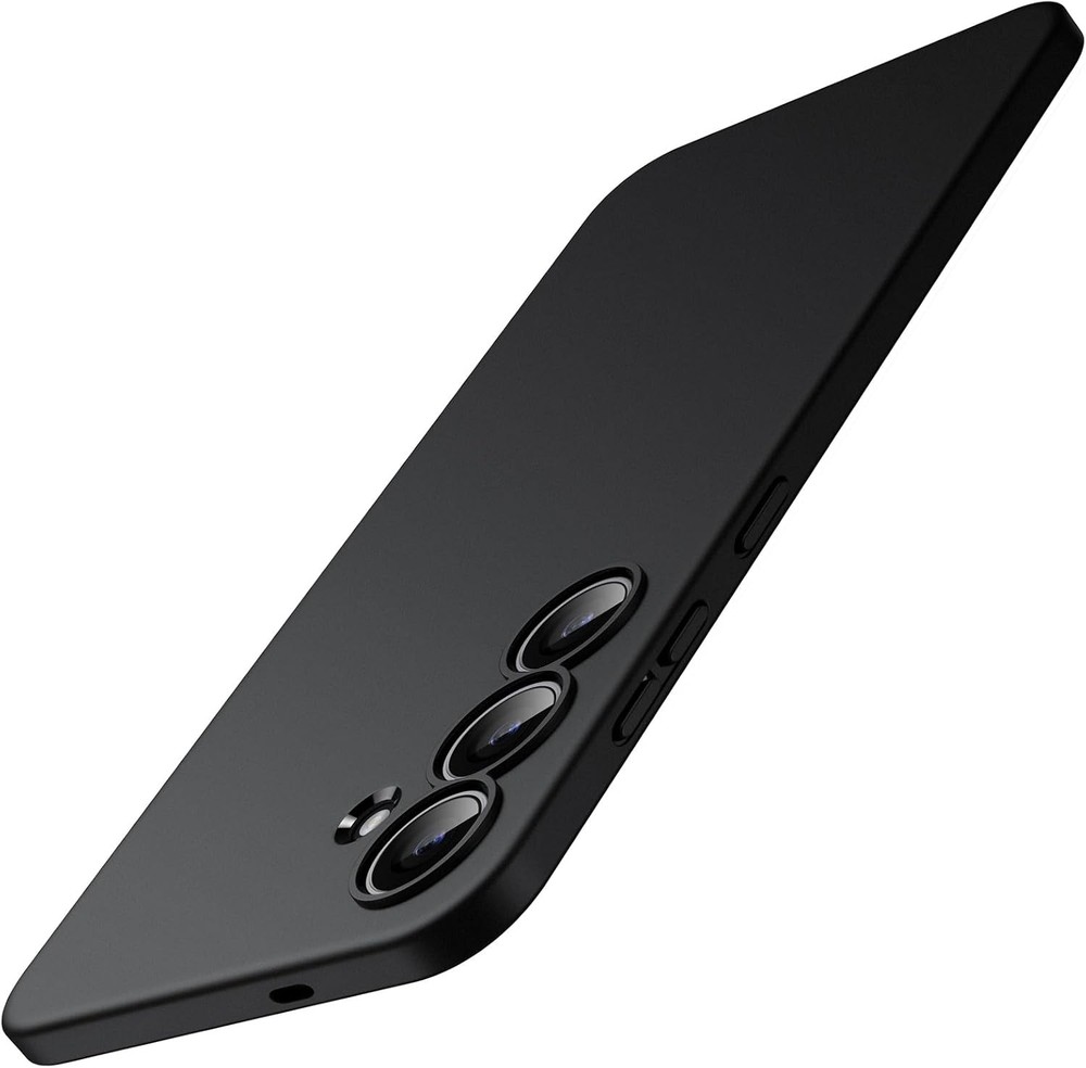 Flexible Slim Fit TPU Case for Samsung Galaxy S25 FE, Shockproof Matte Black Cov