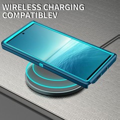 Heavy Duty Shockproof Dust Drop Proof Case for Galaxy S24 Ultra Turquoise 78 Cha