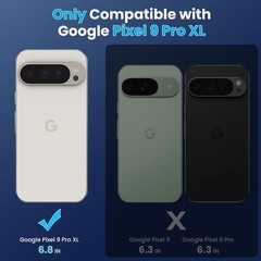 Google Pixel 9 Pro XL Case with 2 PCS HD Screen Protector, Olive Green