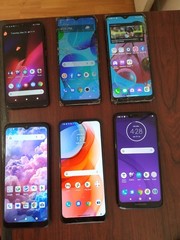 Lot of 6 Moto g play(2021) 32GB /g(7)power/LG K51 /REVVL4/Stratus C8/TCL30T 32GB