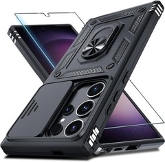 Samsung Galaxy S25 Ultra Case Built in Slide Camera Lens Cover + Screen Protecto