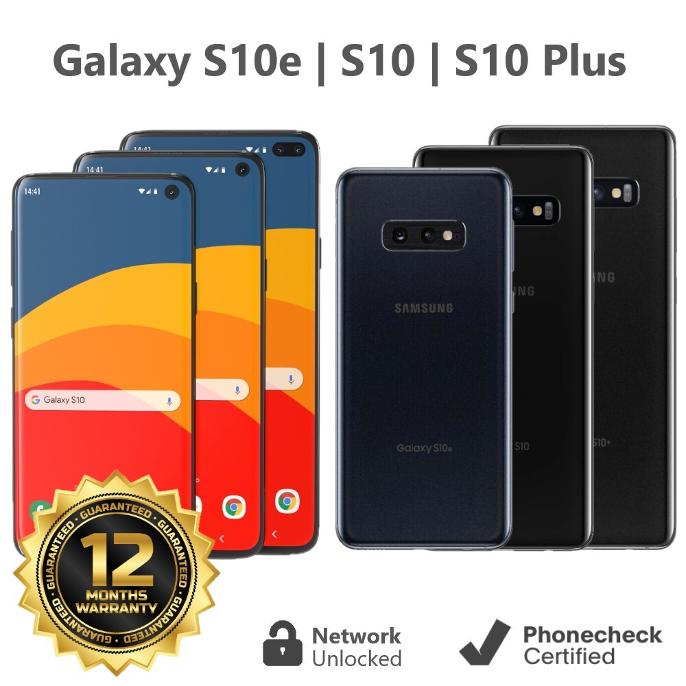 Samsung Galaxy S10 | S10 Plus | S10e – 128GB (Unlocked) Smartphone – All Colors