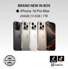 BRAND NEW iPhone 16 Pro Max 256/512/1TB Unlocked TikTok / CapCut / TikTok Studio