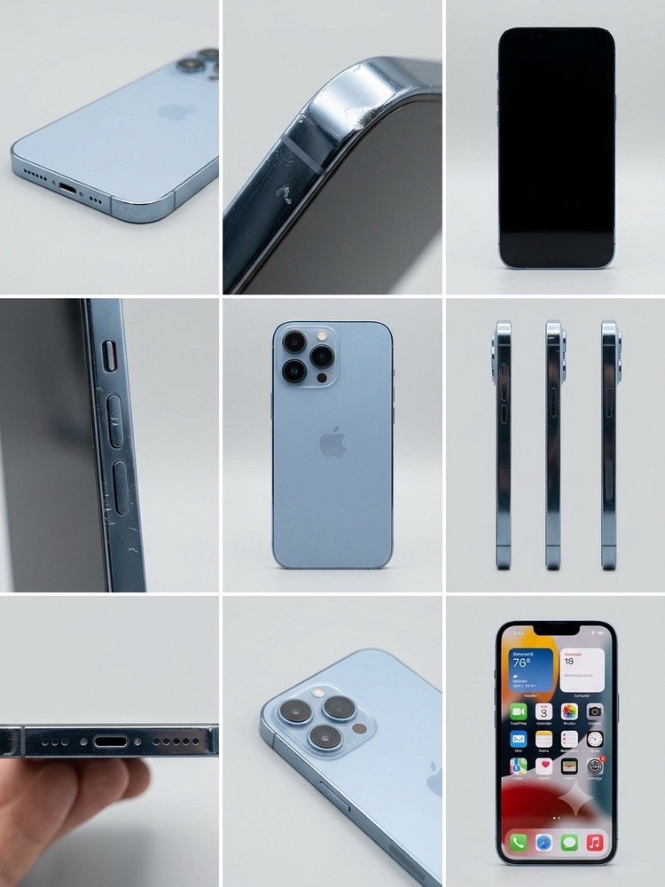 iPhone 13 Pro Max 128GB Sierra Blue 12MP Rear Camera Wi-Fi Bluetooth UNLOCKED