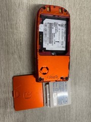 Fujitsu F900iC docomo Flip Phone Black Orange Japan Mobile Cell Phone Vintage