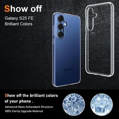 Transparent TPU Silicone Case for Samsung Galaxy S25 Fe, Soft Slim-Fit Cover