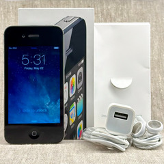 Apple iPhone 4S 8GB Black Smartphone Unlocked iOS 7.0.6 Complete Box CIB A1387