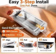 2 Pack Tempered Glass Screen Protector for iPhone 17 Pro 6.3 Inch Case Friendly