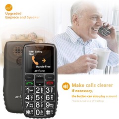 C1+4G Pro Black – Big Buttons Cell Phone for SeniorsBasic Phone with SOS Button