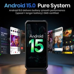Unlocked FOSSiBOT F110 PRO 5G Rugged Phone Android 15 Bid Speaker Waterproof GPS