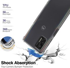 Clear Case for Motorola Moto G Stylus 2021 with Tempered Glass Screen Protectors