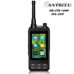 ANYSECU 4G Network Radio 2+16 GB UHF 400-470Mhz Walkie Talkie W6 Zello Radio