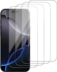 4PCS Glass Screen Protector for iPhone 16 Pro Max 9H Hardness Scratch Resistant