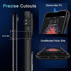 Case for iPhone SE 2022/2020, iPhone 8/7 with Slide Camera Cover + Screen Protec