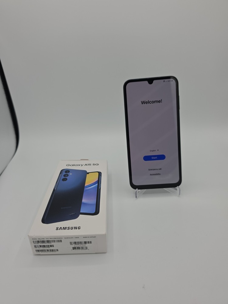 Samsung Smartphone Galaxy A15 5G 128GB (UNLOCKED) SM-A156U – Blue Black See Desc