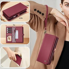 Wallet Case for Samsung Galaxy S25U Multi-Function Detachable 2 in 1 Magnetic Ph