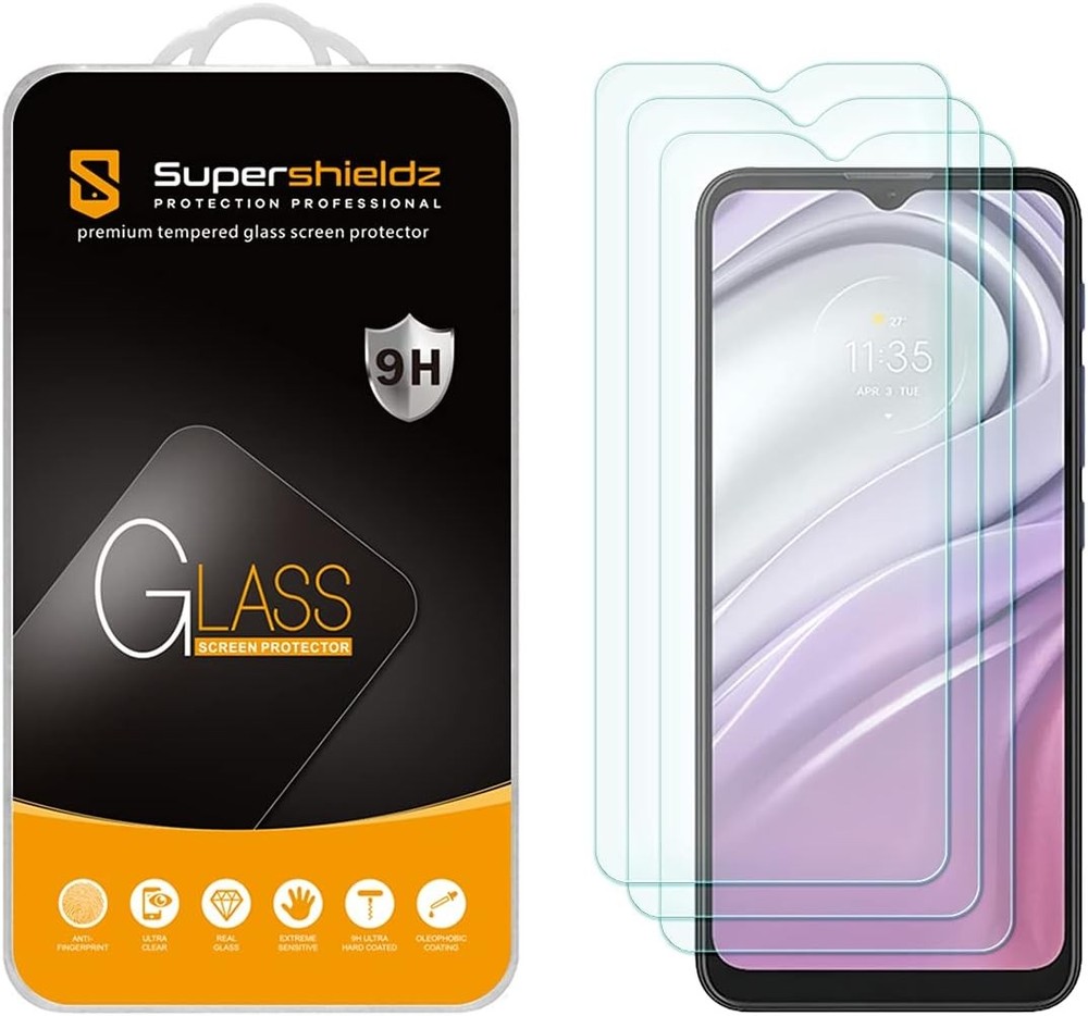 3 Pack Tempered Glass Screen Protectors for Motorola Moto G Pure, Bubble Free &