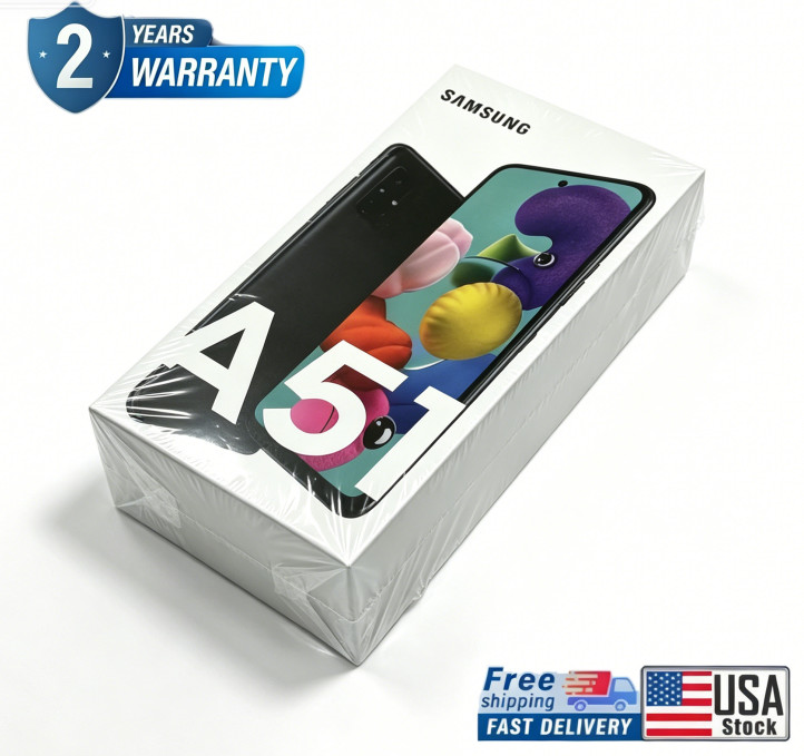 Brand New Samsung Galaxy A51 4G SM-A515U 128GB Black Unlocked Smartphone