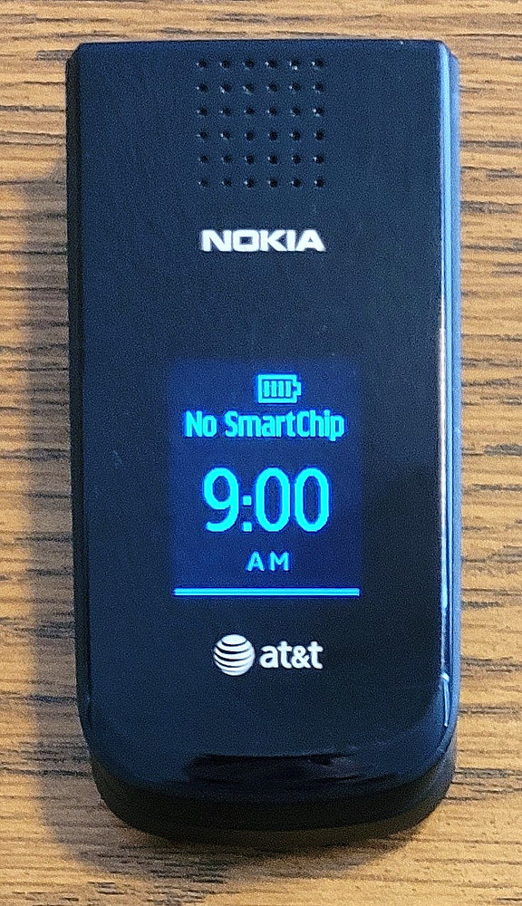 Nokia Fold 2720 1st Gen – Black and Silver ( AT&T ) Cellular GSM Flip Phone