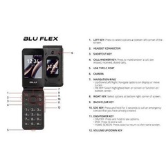 Tracfone Blu Flex B300V Flip Phone Black Open Box Basic Cell Phone