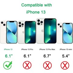 Designed for iPhone 13 Case, Heavy Duty Shockproof Dropproof Dustproof Cover – B
