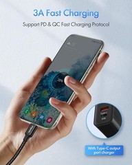 USB C to USB C Cable 2ft, 2-Pack 60W USBC to USBC Cord Type C Charger Cable