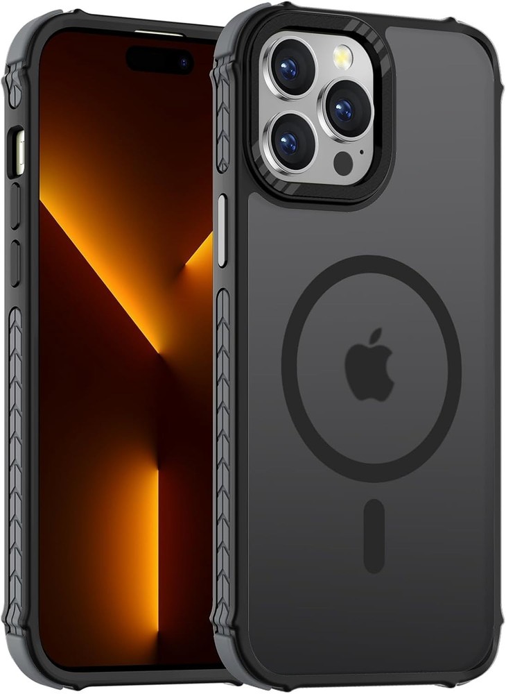 Strong Magnetic Case for iPhone 14 Pro Max 6.7-Inch, Translucent Matte Shockproo