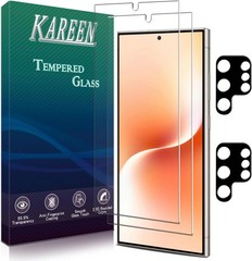 2+2 Pack Screen & Camera Lens Protector for Samsung Galaxy S25 Ultra, Clear
