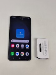 Samsung Galaxy S23 (SM-S911W) – 128GB Unlocked Black – *Cracked Screen Working*