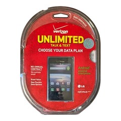 Verizon Unlimited Talk & Text No Annual Contract LG Optimus Zone Prepaid Phone