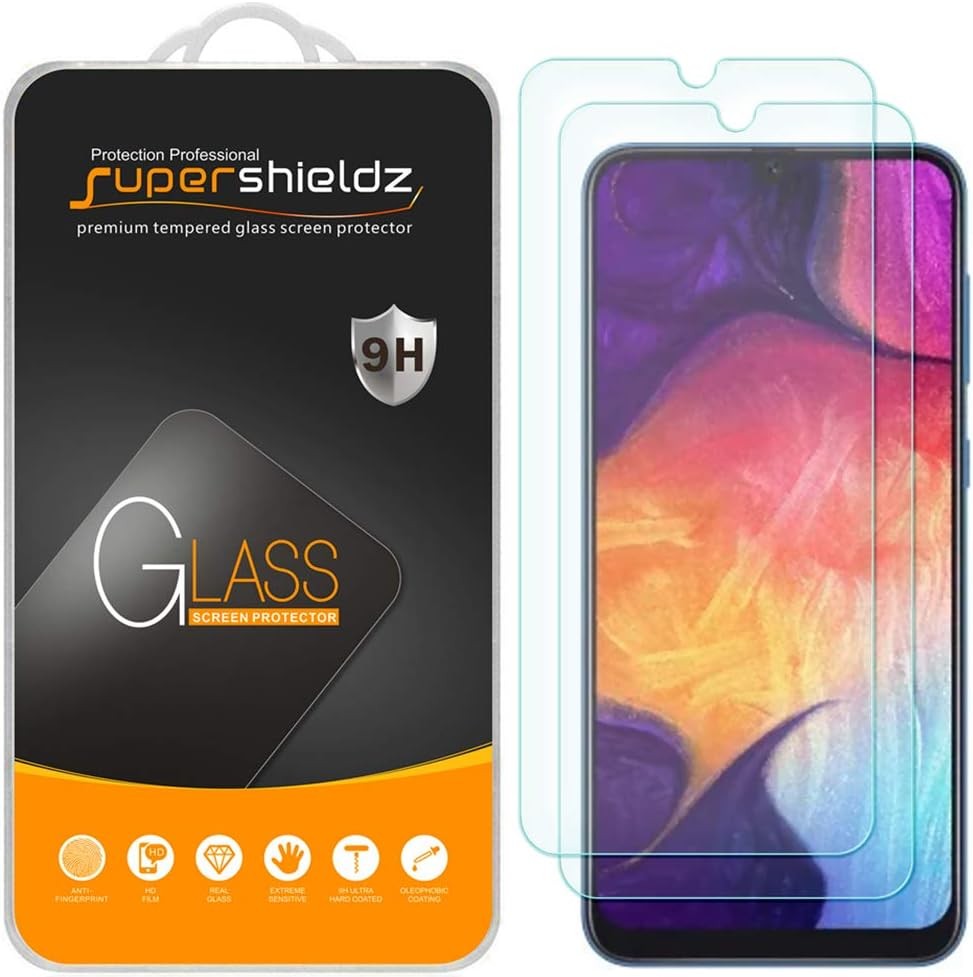 2PCS Screen Protector for Samsung Galaxy A50 Tempered Glass Anti Scratch Bubble