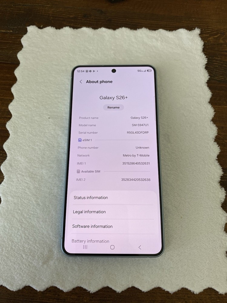 Factory Unlocked Samsung Galaxy S26 Plus 12GB RAM 256GB SM-S947U1 Blue