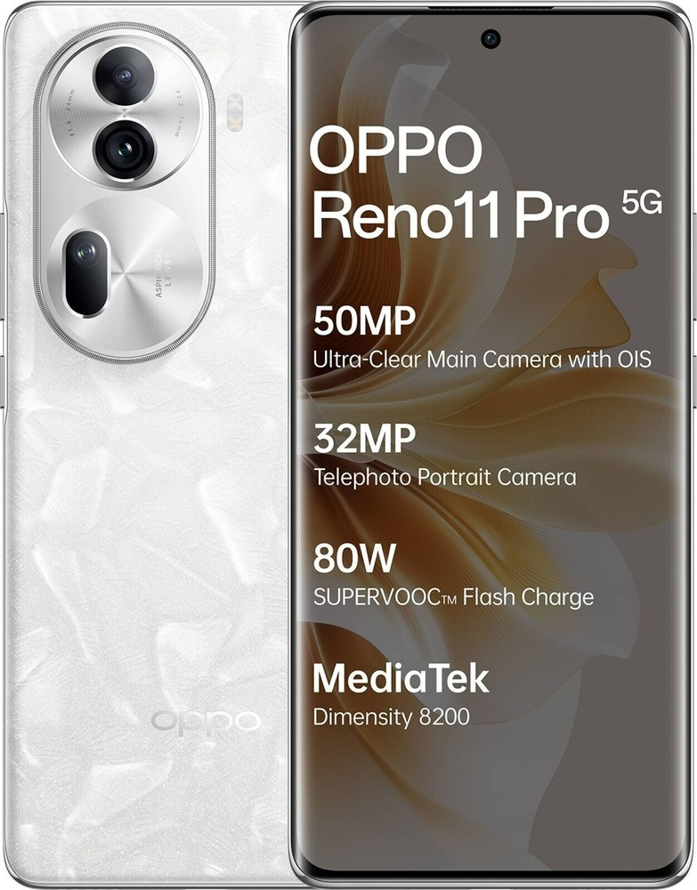 OPPO Reno 11 Pro 5G (White 256 GB 12 GB RAM) 6.7″ 50MP Dual Sim Global Fast Ship