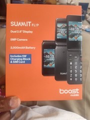 Summit Flip, 8gb, Black – Boost Mobile Prepaid Phone – Brand New