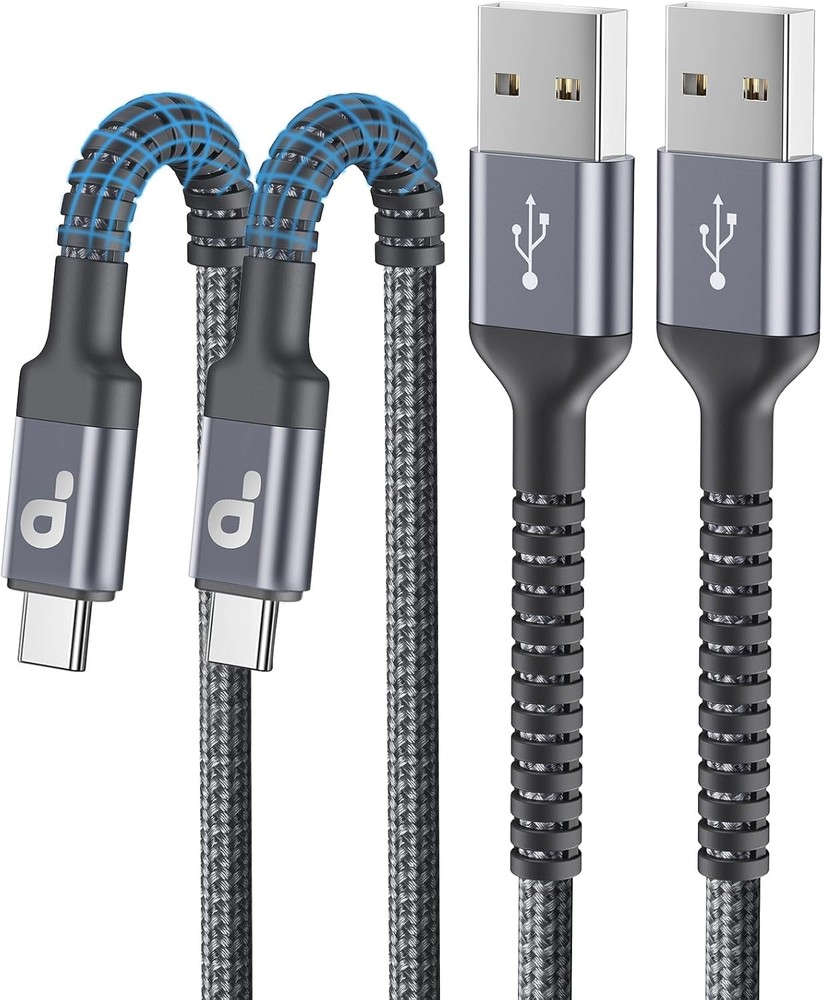 6FT USB-C Charger Cable 3A Fast Charging – 2 Pack for iPhone 17 & Samsung S10