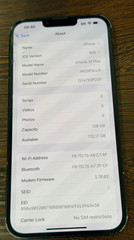 UnlockedApple iPhone 14 Plus – 128GB Black – Crcked Front and Rear Camera – Read