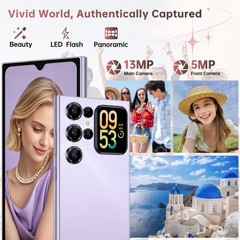 OUKITEL C62 Cell Smartphone Android 15 16GB+128GB 6.88″+1.81-inch T-Mobile