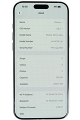 Apple iPhone 16 Pro Max Unlocked Black Titanium 256GB 100% Battery Health