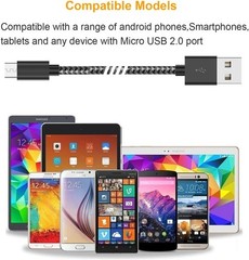 6-Pack 5ft Micro USB Fast Charger Cable for Android, Samsung, LG, Nexus