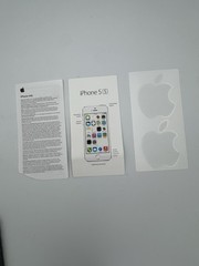 Used Apple iPhone 5s – 16 GB – Silver Box Manual Stickers FOR PARTS