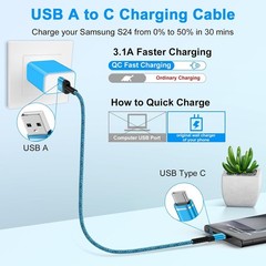 2-Pack 3.1A USB-C Fast Charger for Moto G Stylus 5G, G Power 2026 6ft