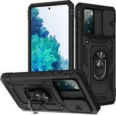 Heavy Duty Kickstand Case for Samsung Galaxy S20 FE 5G with Slide Camera Cover
