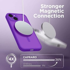 Magnetic Slim Translucent Matte Case for iPhone 14, Shockproof Protection, Neon