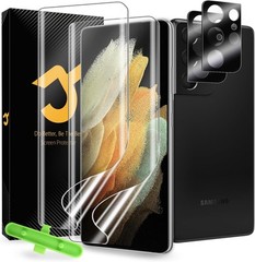 Samsung Galaxy S21 Ultra Screen Protector TPU Anti-Fingerprint Clear Saver 2Pack