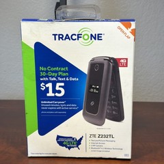 TRACFONE Z232TL Black & Gray 4G LTE Flip Cell Phone