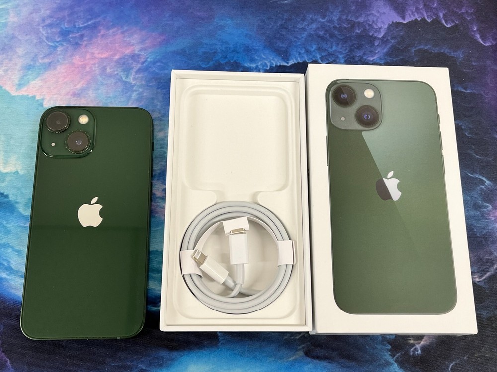 Apple iPhone 13 Mini A2481 128GB Factory Unlocked 100% Battery Excellent In-Box