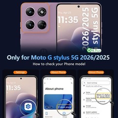 Motorola Moto G Stylus 5G 2026 Case/Moto G Stylus 5G 2025 Case with Stand, Black