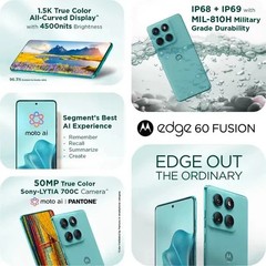 MOTOROLA Edge 60 Fusion 5G-Factory Unlocked Dual SIM-8GB 256GB ROM-Slipstream
