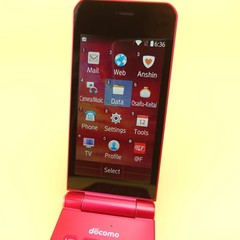 Fujitsu arrows Keitai F-03L Unlocked Android Flip Feature Phone Red Tested