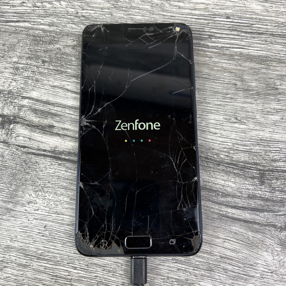 DEFECTIVE Asus ZenFone 4 Max X00ID Cracked Screen Locked For Parts Only G3D